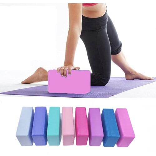 1pc Yoga Fitness Accessories Yoga Blocks Eva Gym Fitness Training Foam Brick Bolster Body Shaping Fitness Equipment