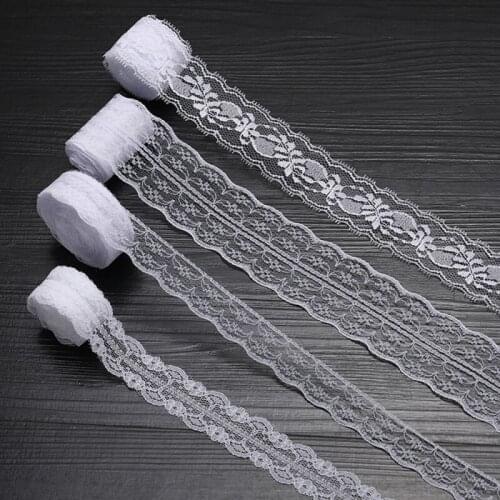 10Meter/Roll White Mesh Bottom Embroidery Hollow Lace DIY Handmade Sewing Underwear Clothing Home Textile Accessories Material