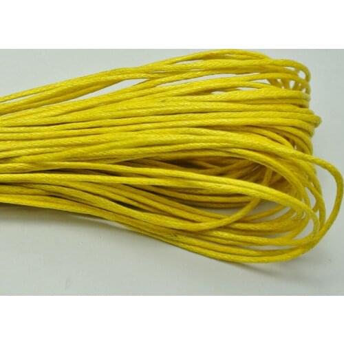 100 Meters Yellow Waxed Cotton Beading Cord 1mm for Bracelet Necklace