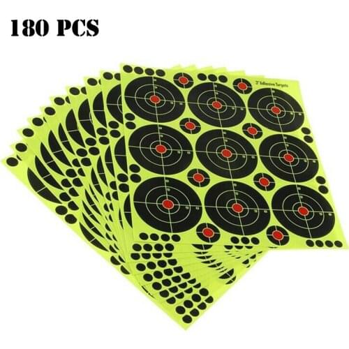 180pcs 3 Inch Targets Reactive Splatter Objective Paper Shoot Practice Stickers Shooting Accessories