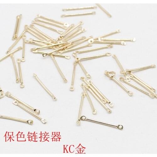 20pcs/cylindrical connecting rod earrings metal rod ear hook clip DIY handmade jewelry accessories wholesale