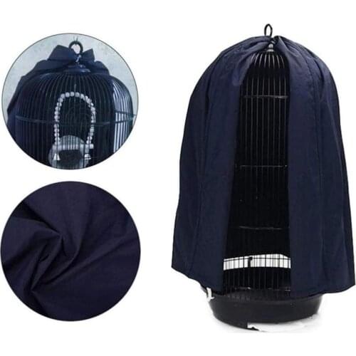 Bird Cage Cover Breathable Windproof Bird Parrot Nests Cover Round Cage Light Proof Cage Cover Bird Supplies