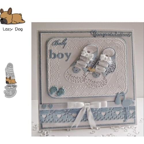 Boy Girl Baby Shoes Metal Cutting Dies Scrapbooking Stencil DIY Mold Craft Embossing Die Cuts Card Making New Dies For 2020
