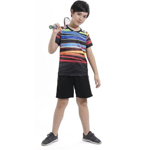 Kid Badminton Sets , Quick Dry Boys Tennis Suits , children badminton set , Student Table Tennis Clothes , Table Shirt + Shorts