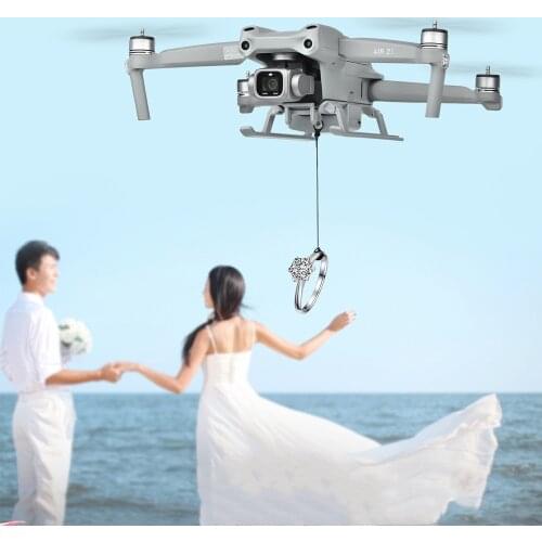 For DJI Mavic Air 2/2S Drone Airdrop System Landing Gear Fishing Bait Wedding Proposal Delivery Dispenser Thrower Rescue Device
