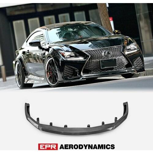 For Lexus 14-18 RC F USC10 ART Type Carbon Glossy Front Lip Bumper Splitter Under Spoiler Exterior Accessories Aero Body Kits