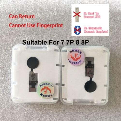 Home-Button Flex For iphone 6 6s 7 8 Plus 5s SE Return Back Home Button With Flex Cable Rubber Sticker No Touch ID Fingerprint
