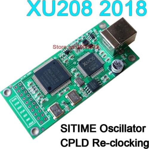 V2018 XMOS XU208 USB To I2S IIS SPDIF DSD Converter Adapte384K XMOS XU208 USB Digital Interface For DAC SITIME Oscillator