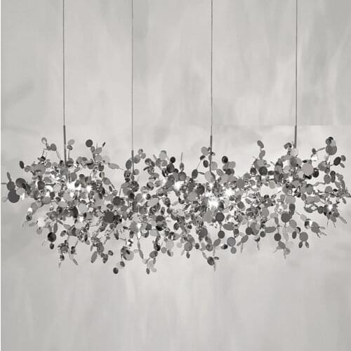 Creative personality clothing store net red light Nordic stainless steel lamp modern minimalist atmosphere living room dining ro