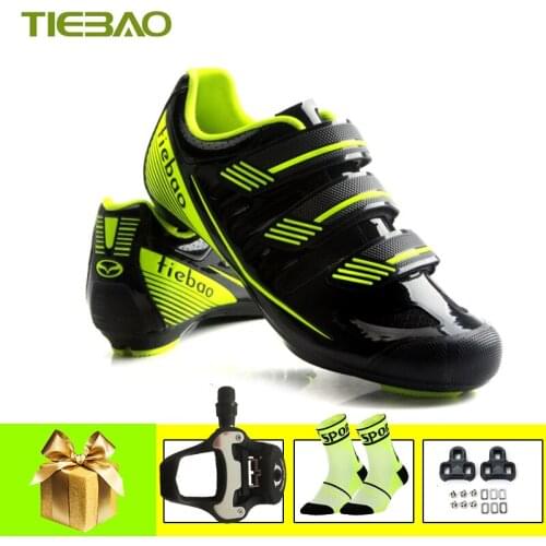 Tiebao Cycling Shoes Road Sapatilha Ciclismo Women Men Nylon Sole Self-locking Breathable Superstar Sneakers Athletic Bike Shoes