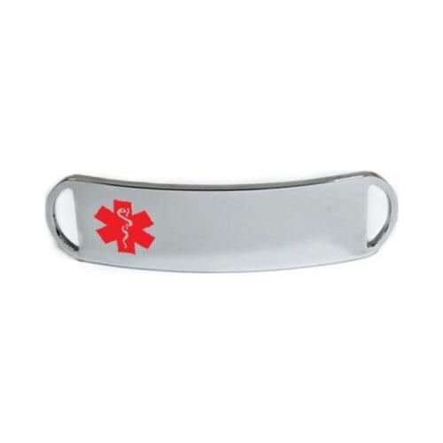 Medical dog tag cheap stainless steel red medical LOGO dog tag low price custom made steel dog tag