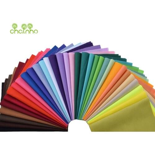 Random Mix Solid Color Cotton Fabric Patchwork For Sewing Rainbow Cloth Scrapbooking Needlework Tissue Doll Bag 33pcs/lot20x30cm