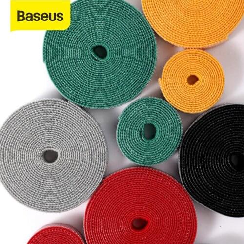 Baseus USB Cable Organizer Wire Winder Free Cut Management Cable Earphone Mouse Cord Clip Protector for iPhone Samsung USB Cable