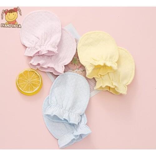 Newborn Anti Scratching Gloves Air cotton Baby Protection Face Cotton Scratch Mittens Glove Warmer For Newborn Baby