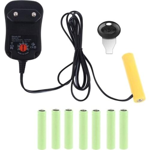 Adjustable Voltage 3V 4.5V 6V 9V 12V EU Plug Power Adapter Replace 2AAA 3AAA 4AAA 6AAA 8AAA 1.5V AAA Battery Eliminator