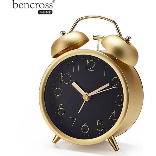 Luxury Gold Alarm Clocks Quite Modern Design Table Digital Alarm Clock Metal Relogio Despertador Recordable Alarm Clock NN50AC
