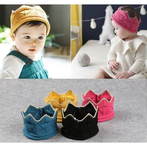 Newborn Baby Girl Boy Infant Cute Knit Crown Hat Cap Bebe Toddler Fashion Beanie Headwear Kids Hats Boys Caps Accessories