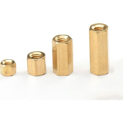 20PCS/LOT M3 Hex Screw M3 Female Hexagonal Brass PCB Standoffs Spacers Screw M3*4/5/6/7/8/10/12/15/20mm