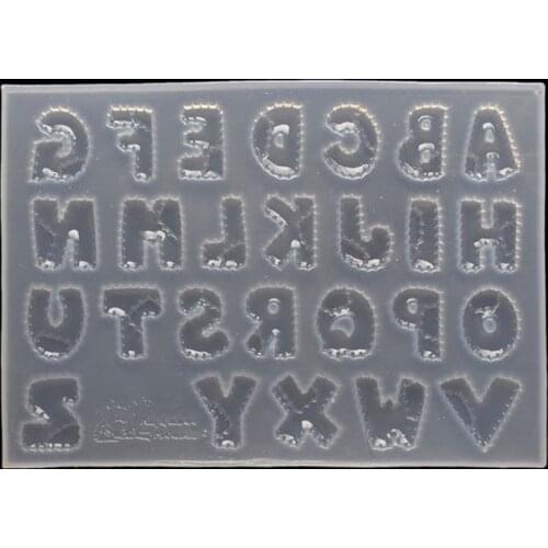 Number Letters Resin Casting Mold Alphabet Letter Pendant UV Resin Silicone Mold