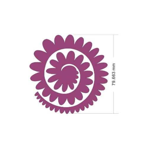 Scrapbook 3D flower cutting/embossing die DIY Christmas card making 80mm dia