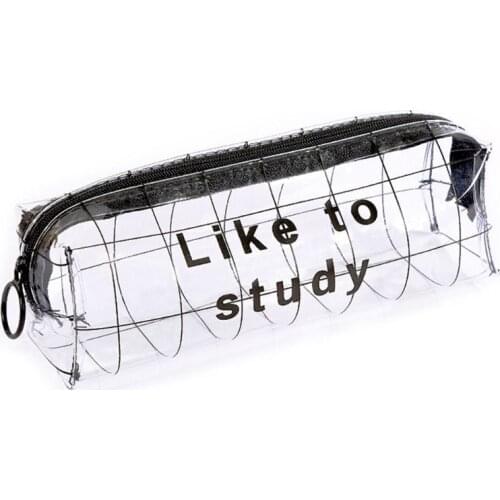 T3EE Kawaii Starry Sky Heart Pencil Case Cute Transparent Pencil Box School Stationery