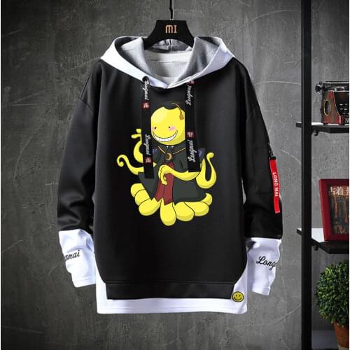 Anime Assassination Classroom Hooded Teenagers Cartoon Costume Hoodies coat Unisex Casual Fake Two-Piece Sweatshirt jacket