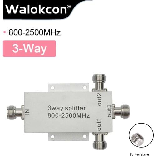 800mhz-2500mhz 3 way Power Splitter Divider Of Cellular Signal Amplifier Compatible For GSM 900 DCS 1800 PCS 1900 WCDMA 2100mhz