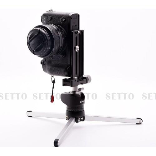 Universal Arca-Swiss Plate with Universal L-bracket for Tripod Ball Head