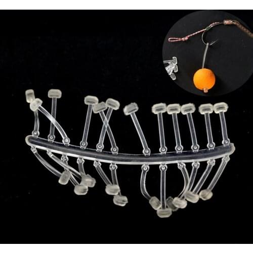 WALK FISH 5Cards Stops Carp Fishing Hair Rig Fishing Bait Stop Pop Up Rig Stoppers Clear Color Boilie Inserts