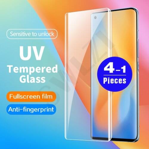 1-4Pcs UV tempered glass for vivo iQOO 5 Pro x50 X60 X60T pro plus NEX 3 3S phone screen protector UV Glass HD protective film