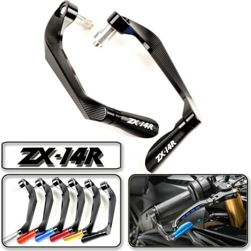 For Kawasaki ZZR1400 ZX14R 2008-2019 Lever Guards Real CNC Aluminum Alloy Hand Guard Motorcycle Brake Protector Rope Handlebar