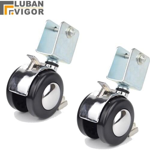 High quality Crib Clamp wheel/ Casters,2 inch,alloy,With brake,Mute,strong,durable,no rust,For Childrens bed,Furniture Caster