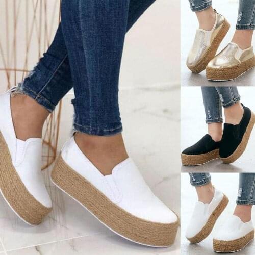 Spring Summer Women Flats Shoes Platform Sneakers Slip Moccasins Casual Ladies On Loafers Creepers Shoes Flats Leather Sued F1P4