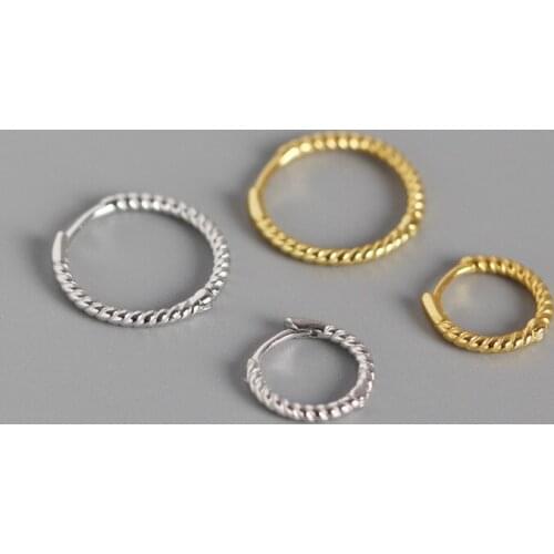 VENTFILLE 925 Sterling Silver Mini Hoops Big Circles Earrings for Woman Rock Punk Jewelry Gift 2021 New Trend