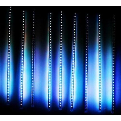 10 sets/lot Free shipping RGB LED Meteor light tube rain drop shower christmas tree lamp 50cm 3528 60 LED 10tubes/set Decoration