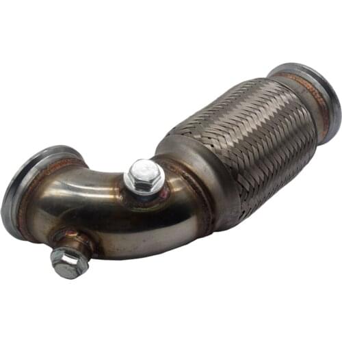 2.5" V-Band Downpipe Low Profile 90 Degree With Flex Bellow Pipe Stainless