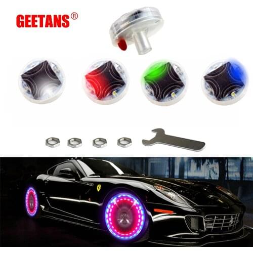 Car Auto Waterproof 5PCS Solar Energy Wheel Light Decorative Flashing Colorful LED Tire Lamp For Motorcycles Bicycles AI