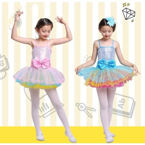 Girls Ballet Dress For Children Girl Dance Clothing Kids Sequins Ballet Costumes For Girls Dance Leotard Girl Stage Dancewear