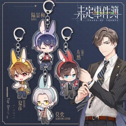 Anime Tears of Themis Raven King Libra Vilhelm Cosplay Cute Keychain Cartoon Keyrings School Bag Itabag Pendant Xmas Gifts