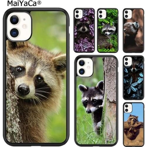 MaiYaCa Kawaii Baby Raccoons Racoons Phone Case For iPhone SE 6s 7 8 plus X XR XS 11 12 pro max Samsung Galaxy S8 S9 S10 shell