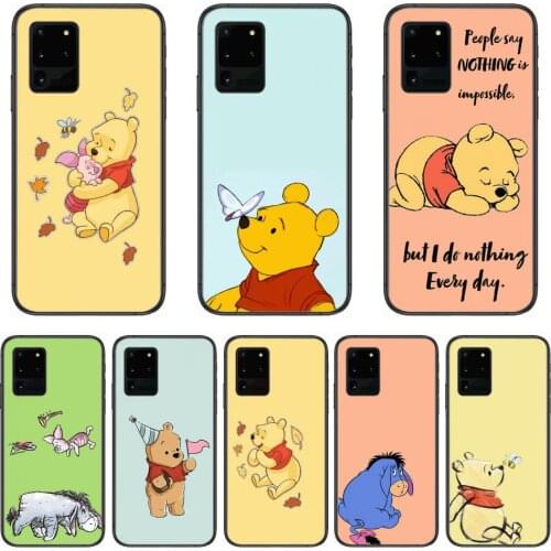 Phone Case Disney Winnie the Pooh Phone cover hull For SamSung Galaxy S 6 7 8 9 10 20 Plus Edge E 5G Lite Ultra black soft bump