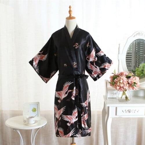 BALDAUREN Summer Ladies Wedding Dressing Gown Sister Group Bridesmaid Imitation Silk Home Long Bathrobe