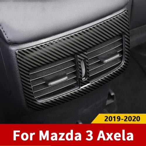 For Mazda 3 Axela 2019 2020 BP Stainless steel Car Interior Rear Air Conditioning Vent Outlet Covers Trim Sticker Accessories