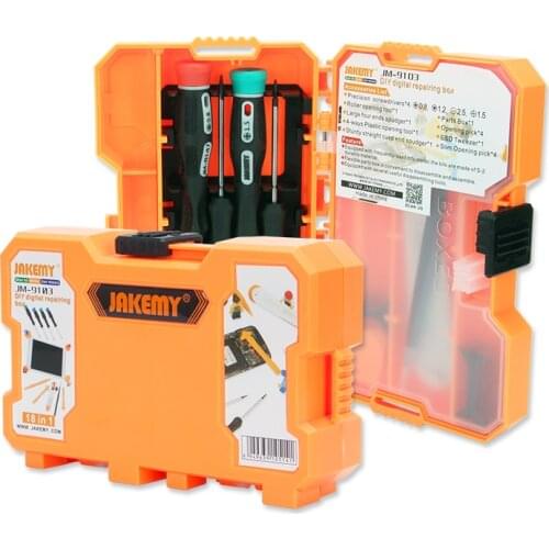 18 in 1 JAKEMY Phone Repair Tools Roller Opening Pry Spudger Tools Screwdriver Set for Smartphone iPad Tablet Repair Tools Kit