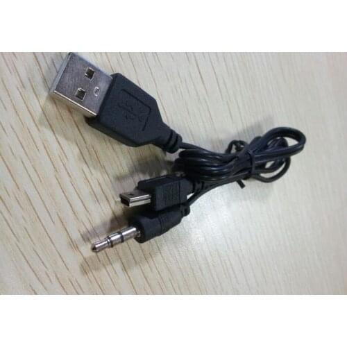 USB 2.0 male to mini B male and 3.5mm Jack Plug Audio/Video Transfer Cable 50cm 1000pcs/lot