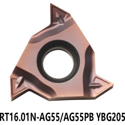 Original 16IR AG55 AG60 RT16.01N-AG55PB RT16.01N-AG60PB YBG205 Carbide Inserts for Internal Threading processing Stainless Steel