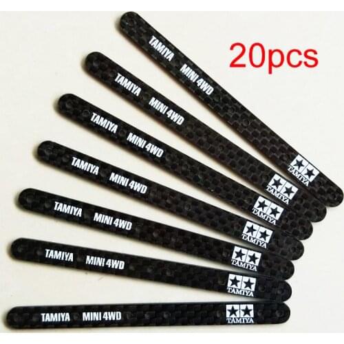 20pcs Homemade 15495 HG Carbon Reinforcing Plate 1.5mm*7*91mm Popsicle for 1/32 Tamiya Mini 4WD Model Car Wholesale