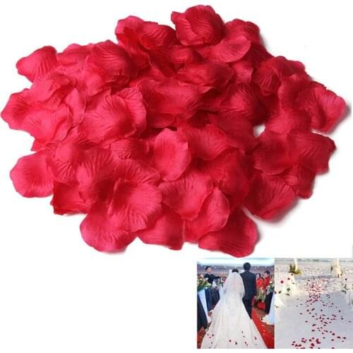 Hot Sale Romantic Fake Artificial Silk Rose Petals Dry Dried Flower Engagement Birthday Wedding Party Decoration 500 pcs/bag