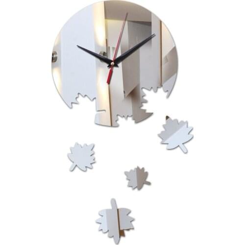 Top fashion wall clock home decoration fashion diy wall clocks Quartz still life living room mirror acrylic material stickers