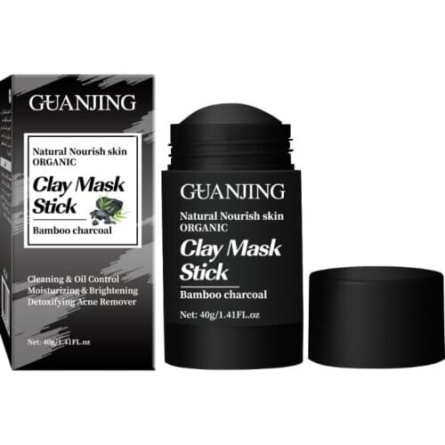 H7JC Bamboo Charcoal Cleansing Mask Purifying Clay Stick Mask Oil Control Skin Care Anti-Acne Remove Blackhead Mud